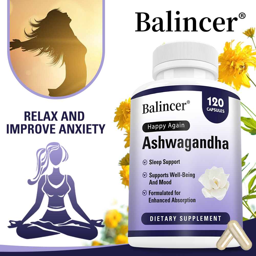 Ashwagandha Extract Root - Organic Ashwagandha Root Capsules, Support Stress