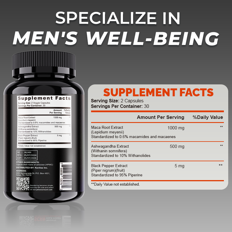 Maca root capsules for men and - Ashwagandha Extract Root recension och pris