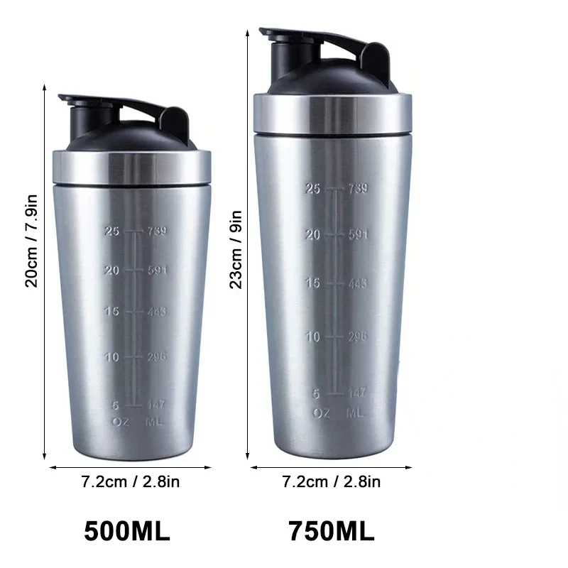 Stainless Steel Protein Shaker - Nutrition In Fitness recension och pris