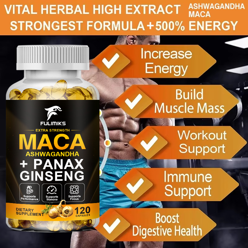 Triple Maca Blend with Ginseng - Ashwagandha Extract Root recension och pris