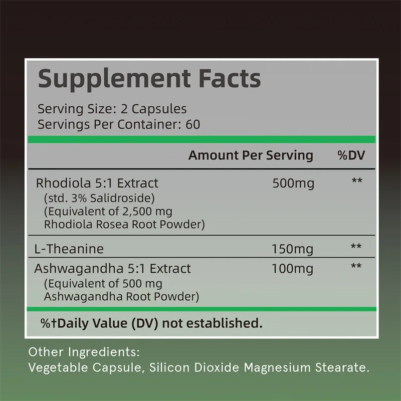 Rhodiola Rosea Max Supplement  - Ashwagandha Extract Root recension och pris