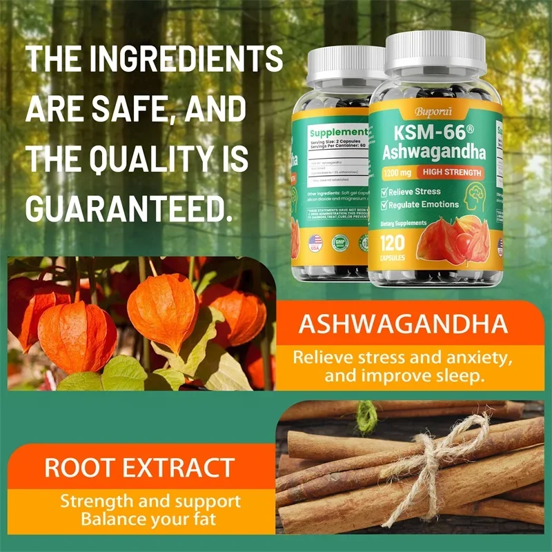 KSM-66 Ashwagandha 1200 Mg Veg - Ashwagandha Extract Root recension och pris